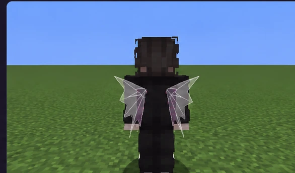 Minecraft-style preview of translucent wings